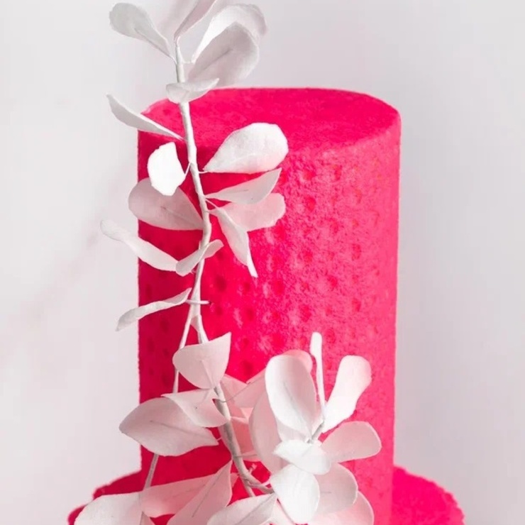 Свадебный розовый торт