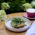 Панкейки с грибным жюльеном